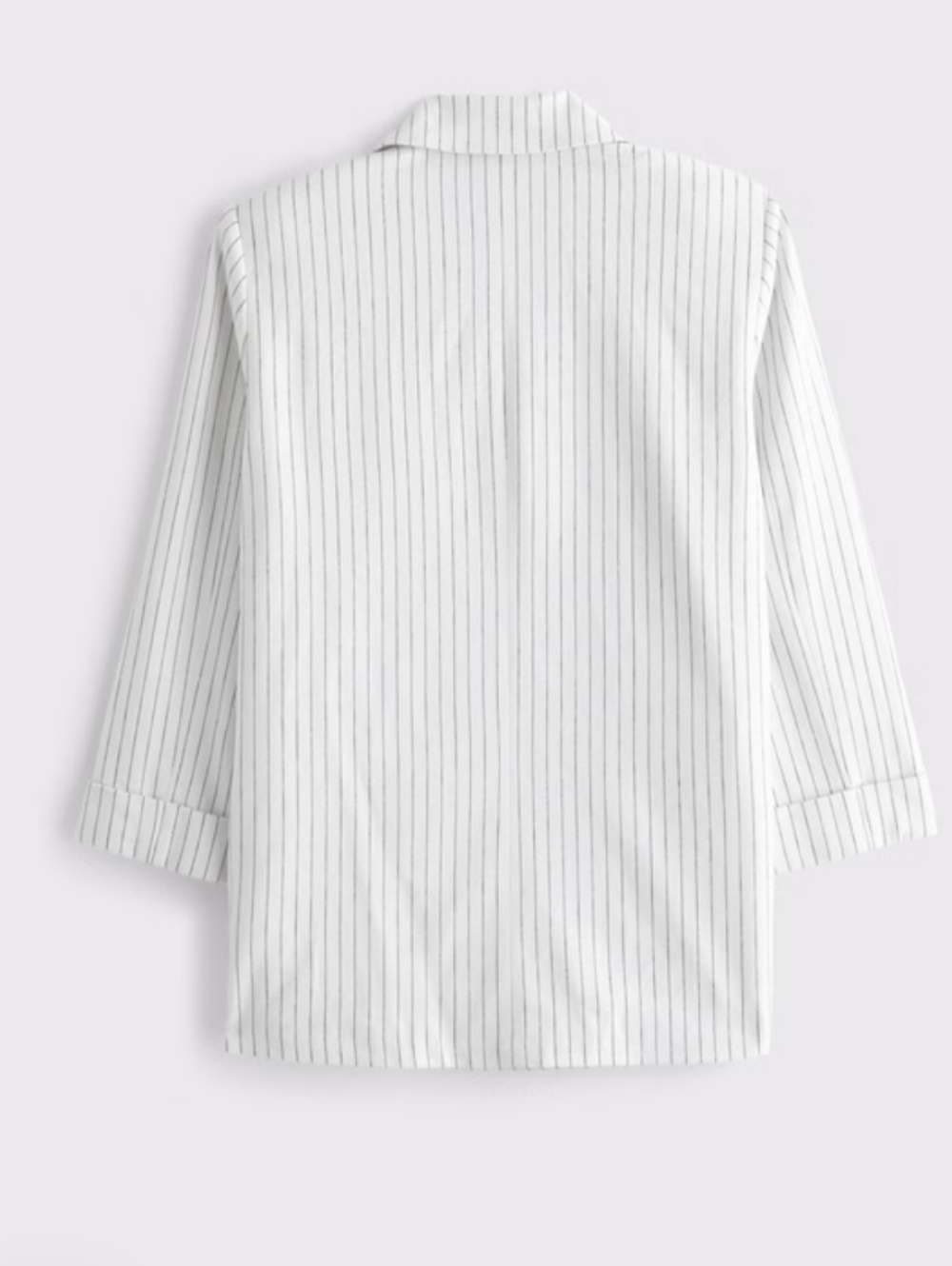 Abercrombie & Fitch Double Breasted Linen-Blend White Blazer With Pinstripes Med - Picture 2 of 4